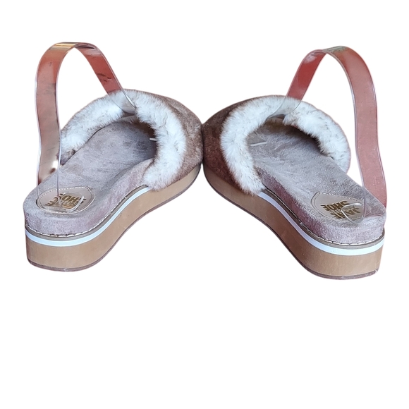 Jane And The Shoe Astro Furry Slide  Platform Slippers Women's We - Picture 11 of 16